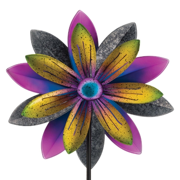 19" Wind Spinner Flower Regal Art & Gift Stake 