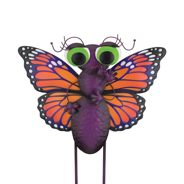 28" Hand Painted Butterfly Garden Stake 