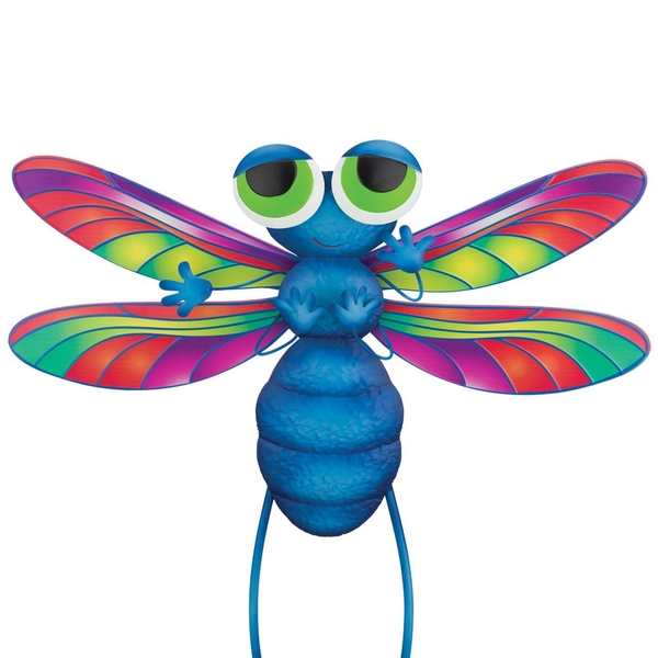28" Hand Painted Dragonfly Garden Stake 