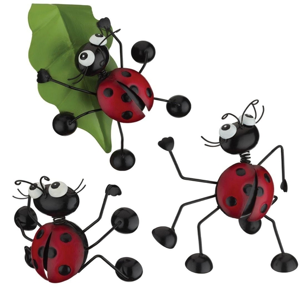 4" Pot Hugger Ladybug Décor (Set of 3)