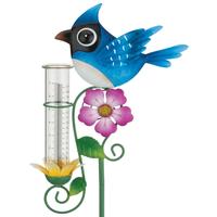 View 41" Bluebird Rain Gauge Garden Stake 