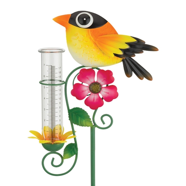41" Gold Finch Rain Gauge Garden Stake 