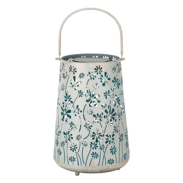 12.75" Blue Pastel Shadow Solar Lantern 