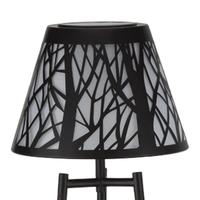 Regal Art & Gift 45" Black Matte Shadow Solar Floor Lamp Plant Holder Decor