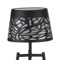 Regal Art & Gift 38" Black Matte Shadow Solar Floor Lamp Plant Holder Decor