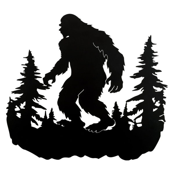 19" Black Matte Sasquatch Wall Décor
