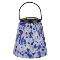 Regal Art & Gift 9" White Multicolor Murano Solar Lantern 