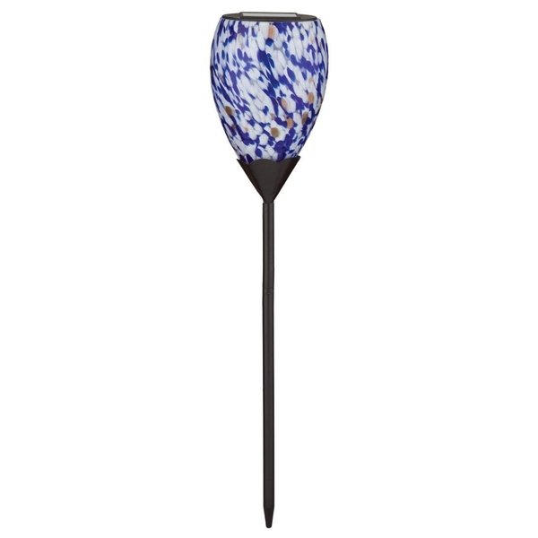 20" Murano White Multicolor Solar Stake 