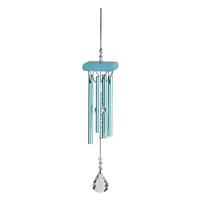Regal Art & Gift 16" Sky Blue Metal/Wood/Glass Crystal Chime