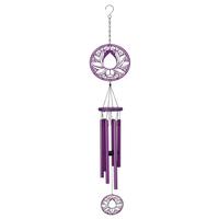 View 30" Purple Lotus Metal Lattice Chime