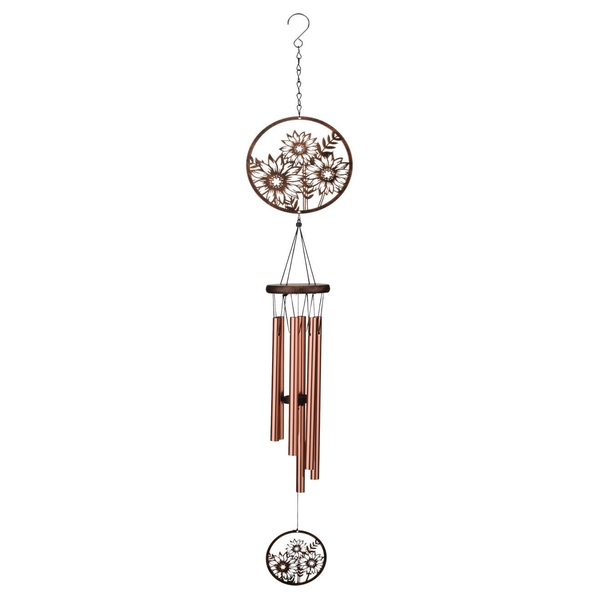 30" Bronze Sunflower Metal Lattice Chime