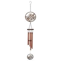 View 30" Bronze Sunflower Metal Lattice Chime