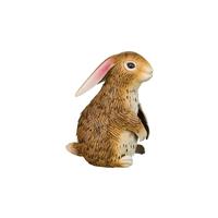 View 8" Brown Metal Bunny Décor 