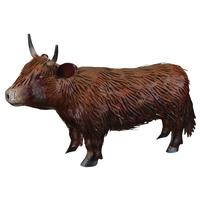 Regal Art & Gift 10" Brown Metal Highland Cow Décor 
