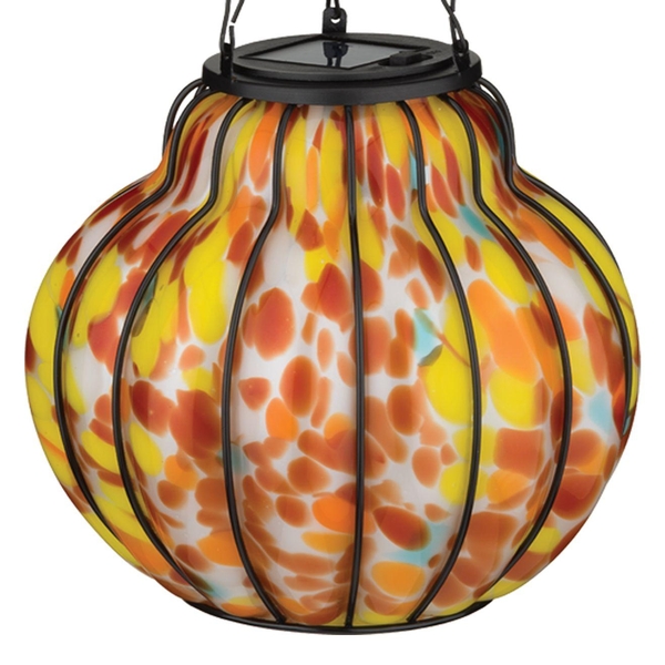17" Multicolor Murano Solar Lantern LG 
