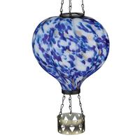 Regal Art & Gift 20" Blue Murano HAB Solar Lantern 