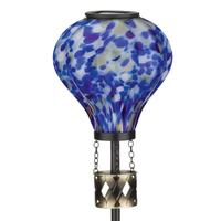 View 36" Murano Blue Hot Air Balloon Solar Stake 