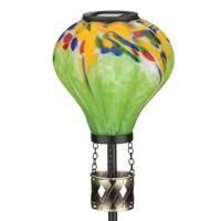 View 36" Murano Yellow Hot Air Balloon Solar Stake 