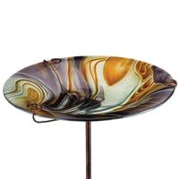 Regal Art & Gift 12" Swirl Black Birdbath/Feeder Stake 
