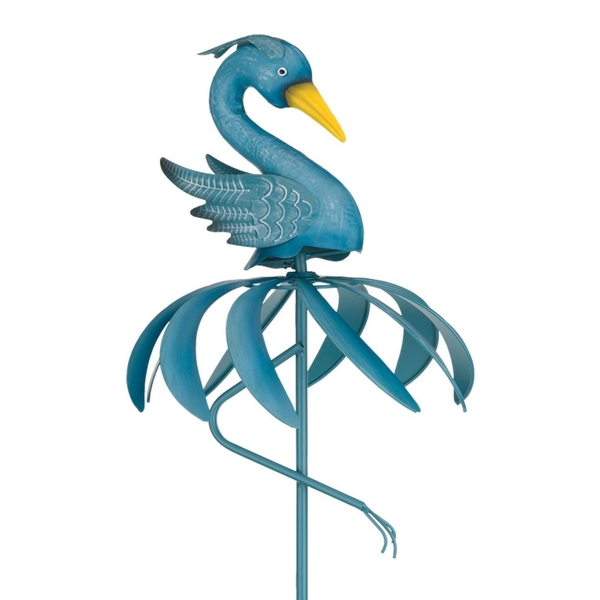 39.25" Textured Bird Heron Regal Art & Gift Spinner Stake 