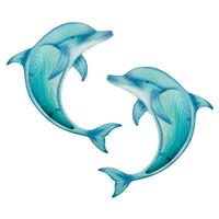 Regal Art & Gift 18.5" Swimming Dolphin Wall Decor (Set of 2)