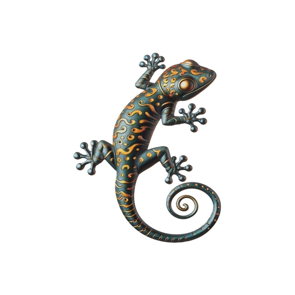 13" Burano Goth Gecko Decor