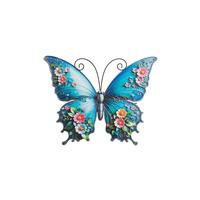 Regal Art & Gift 12" Blue Floral Butterfly Wall Decor