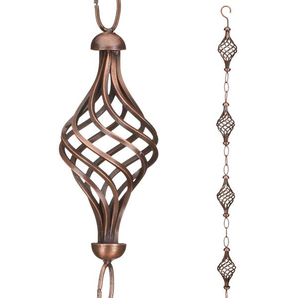 100" Bronze Rain Finial Chain
