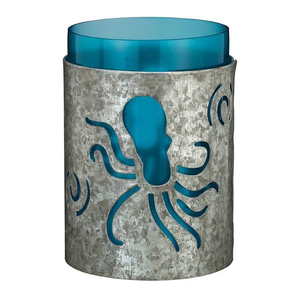 5.5" Galvanized Octopus Candle Holder