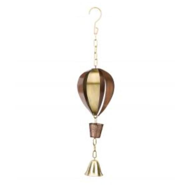 17" Hot Air Balloon Metal Garden Bell