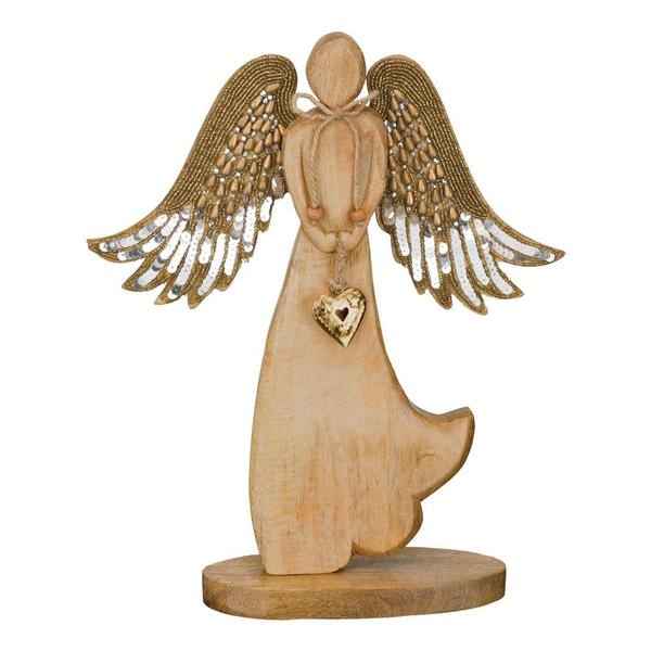 15" Woodland Angel Décor Beaded
