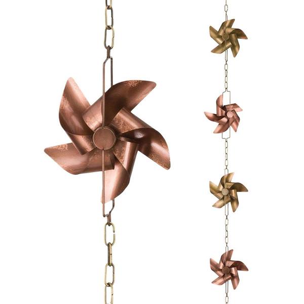88" Pinwheel Rain Chain