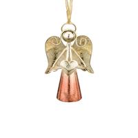 Regal Art & Gift 4" Gold / Copper Angel Bell Ornament