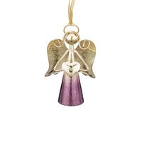 Regal Art & Gift 4" Gold / Purple Angel Bell Ornament