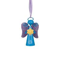 Regal Art & Gift 4" Blue Angel Purple Wings Bell Ornament