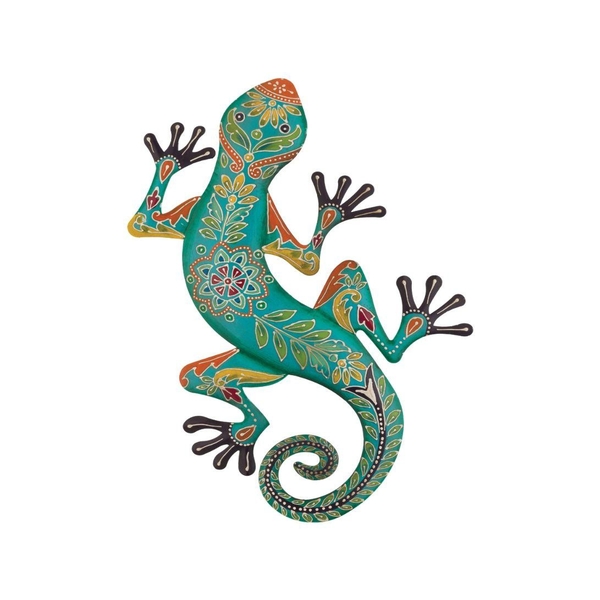 18" Maha Seafoam Gecko Decor