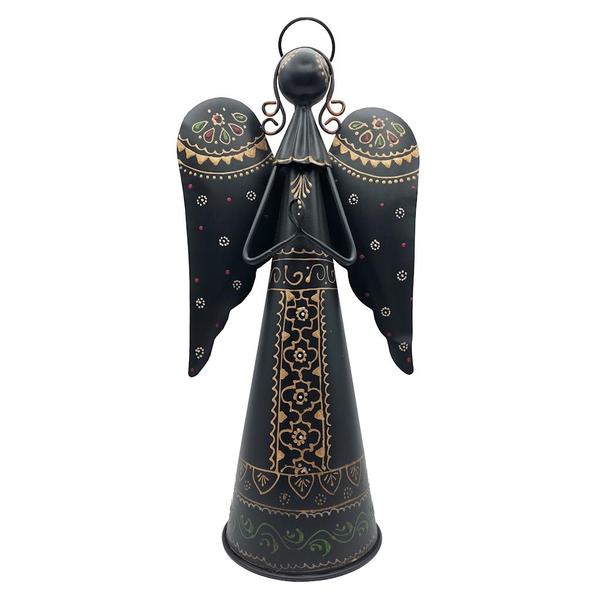 16" Henna Black/Gold Angel Decor