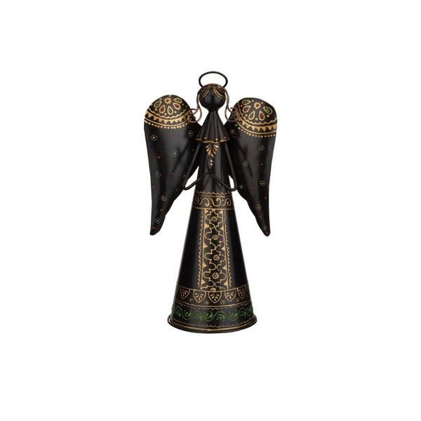 16" Henna Black/Gold Angel Decor
