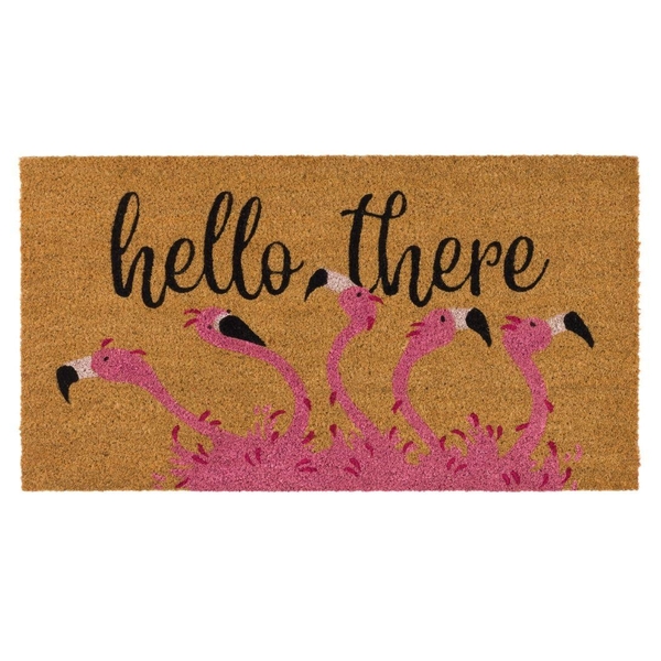 18" x 30" Coir Flamingo Doormat 