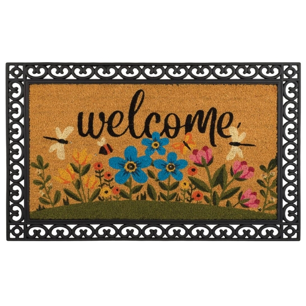 24" x 36" Coir Flower Doormat LED 