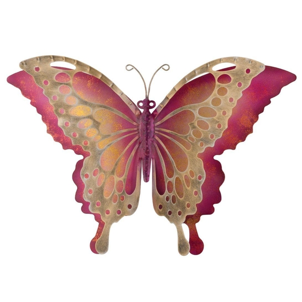 19" Pink Butterfly Wall Décor