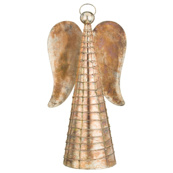 22" Gold Flame Angel Decor