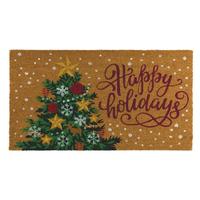 View 18" x 30" Coir Holiday Tree Doormat 
