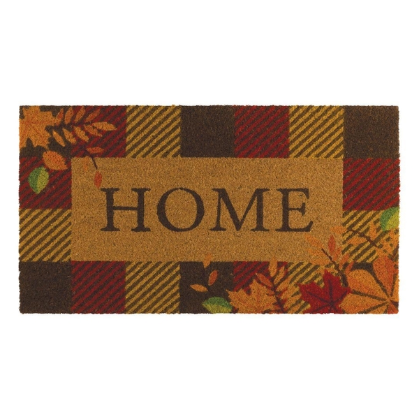 18" x 30" Coir Plaid Doormat 