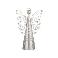 View 16" Metallic Silver Angel Decor