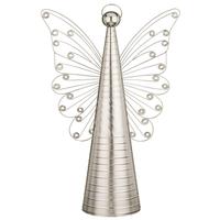 View 22" Metallic Silver Angel Decor