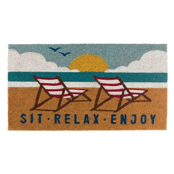 18" x 30" Coir Beach Chairs Doormat 