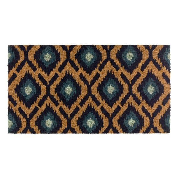 18" x 30" Ikat Blue Doormat Coir 