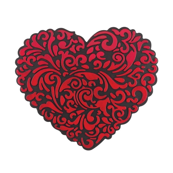 12" Red Heart Stepping Stone