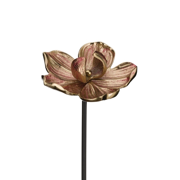 35.5" Cast Poppy Garden Stake 